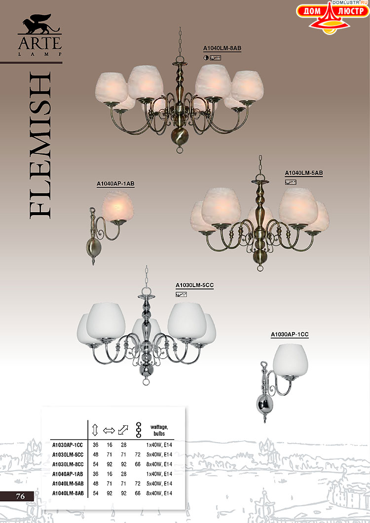 ����������� ������ � ����������� Arte Lamp, ���.: 076