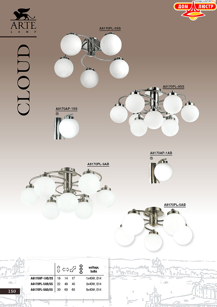 ����������� ������ � ����������� Arte Lamp, ���.: 150